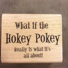 Stempel Hokey Pokey 6.4x5cm p/st hout