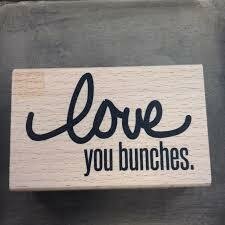 Stempel Love You bunches 8x5cm p/st hout