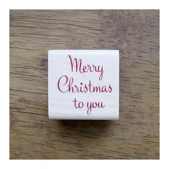 Stempel Merry Christmas to you p/st hout