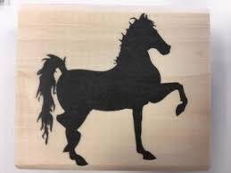 Stempel paard 5.5x5cm p/st hout