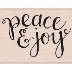 Stempel peace and joy 8.26x10.8cm p/st hout