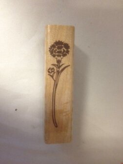 Stempel ronde bloem/roos p/st hout