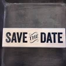 Stempel Save the date 10x3cm p/st hout
