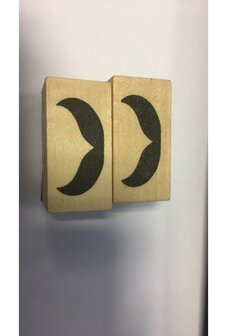 Stempel snor3 4x2cm p/st hout