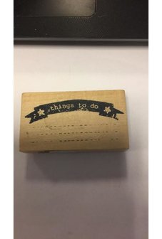 Stempel things to do 7x3.8cm p/st hout