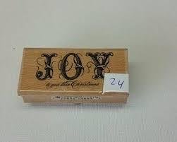 Stempel tweedehands nr24 joy 6.3x3cm p/st hout 