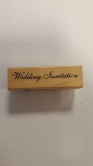 Stempel wedding invitation 6x1.5cm p/st hout
