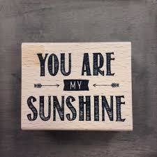 Stempel You are my sunshine 6.3x5cm p/st hout