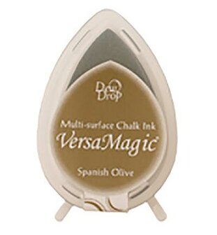 Inktkussen Spanish Olive p/st Dew Drop Chalk Ink