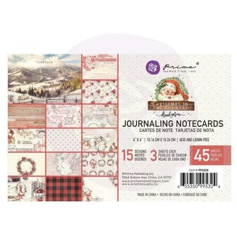 Cards 10x15cm Christmas in the country p/45vel journaling cards