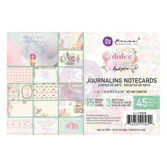 Cards 10x15cm Dulce p/45vel journaling cards