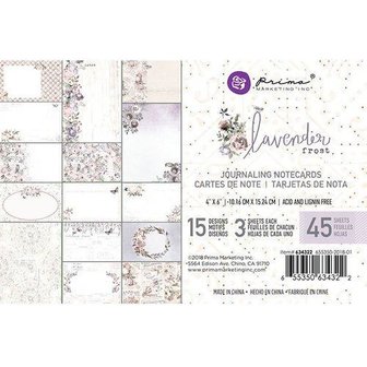 Cards 10x15cm Lavendel Frost p/45vel journaling cards
