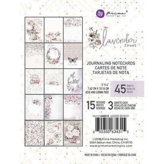 Cards 7.5x10cm Lavender Frost p/45vel journaling cards