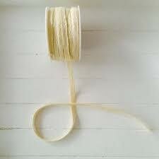 Ribbon creme 12mm p/mtr Jute 