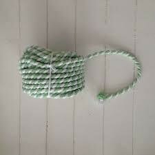 Katoenkoord mintgroen 6mm p/10mtr twisted