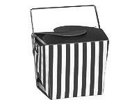 Cadeau doosje zwart/wit 7x5x6.3cm p/st 
