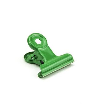 Klemmen 19mm p/10st groen Bulldog clips 