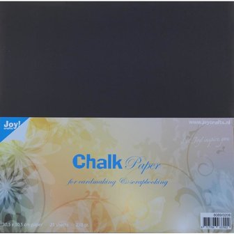 Karton zwart 30.5x30.5cm 250gr p/25vel krijtpapier chalk