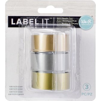 LabelIT 75 Emboss Tape Rolls 75inch p/st