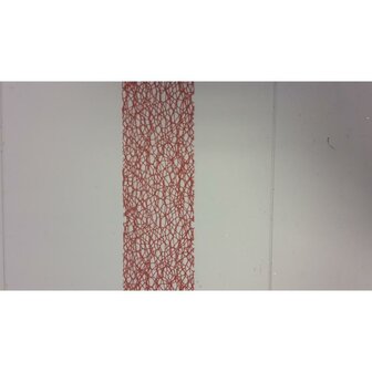 Lint Breed opengewerkt  50 mm per meter rood
