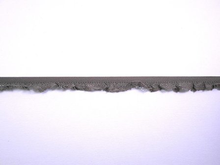 Lint zandkleur 12mm p/mtr elastiek kantje
