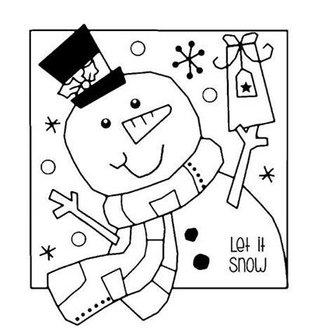 Clear stamp Jolly Snowman sneeuwpop muts p/set