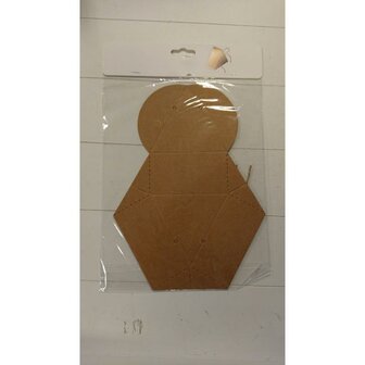 Doos driehoek 10x5.5cm p/3st kraft