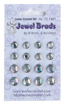 Jewel brads  zilver p/set