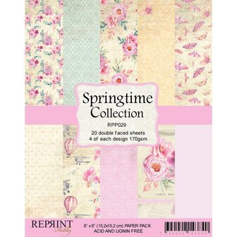 Paper pad 15x15cm Springtime p/set