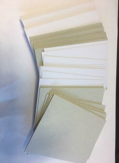 Envelop 8.1x11.4cm p/15st grijs/wit met kaartje A7/C7