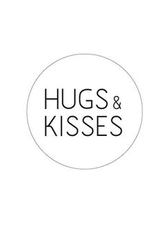 Stickers hugs and kisses 44mm p/10st wit