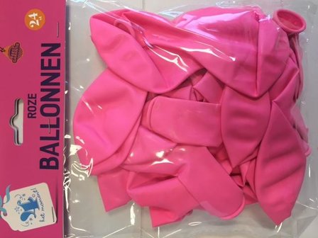 Ballonnen roze p/24st