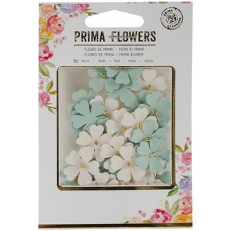 Bloemen mini opaal p/set groen/beige