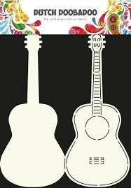 Card art Stencil guitar A4 p/st
