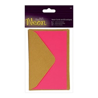 Card &amp; Envelop groen p/3st neon 