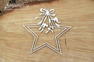 Chipboard mistletoe star p/st