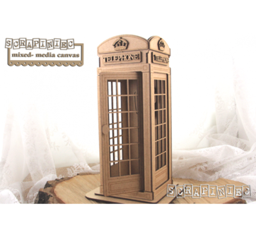 Chipboard Phone Booth 10x26cm p/st