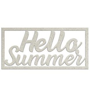 Chipboard Woord Hello Summer p/st