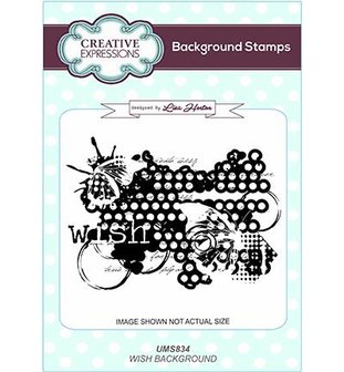 Stamp Wish A6 p/st Background  rubber