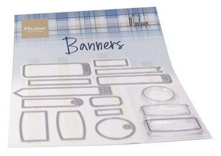 Clear stamp banners by Marleen p/st