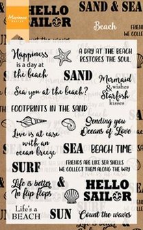 Clear stamp Beach sentiments A6 p/st