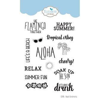 Clear stamp beach sentiments p/st
