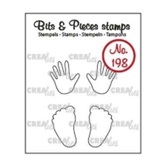 Clear stamp nr.198 baby handje + voetje p/st Bits&amp;Pieces