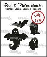 Clear stamp Spookjes &amp; vleermuis dicht p/st Bits&amp;Pieces 
