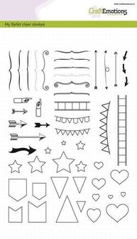Clear stamp Bullet Journal tekens groot A5 p/st