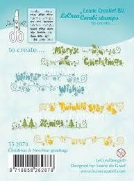 Clear stamp Christmas &amp; New Year greetings p/st