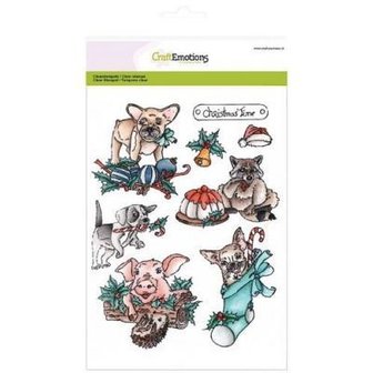 Clear stamp Christmas pets1 A5 p/st