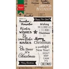 Clear stamp Christmas sentiments p/st