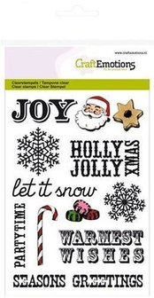Clear stamp Christmas text A6 p/st