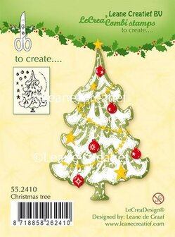 Clear stamp kerstboom p/st